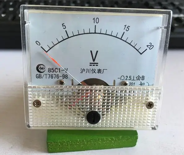 85C1 DC 0-20V pointer type dc voltmeter voltage meter mechanical header