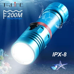 Pipx8-防水LEDダイビング懐中電灯,l2水中懐中電灯,ポータブルランタン,ダイビングライト,ランプ,18650, 26650バッテリー,懐中電灯,100%