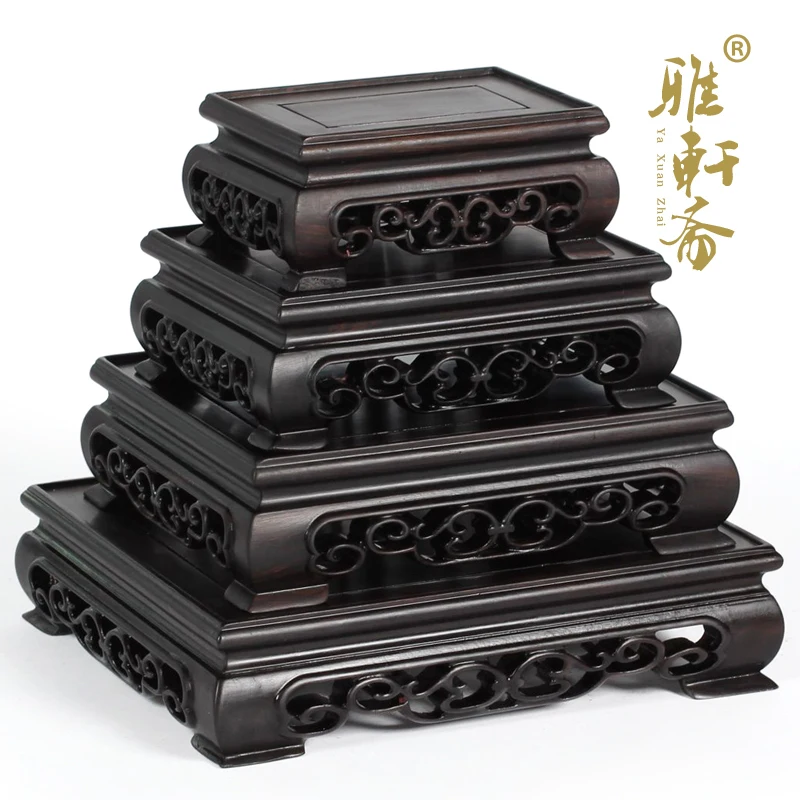 [] rosewood handicrafts Gallery vegetarian wood ebony stone Jade Butterfly four piece rectangular base