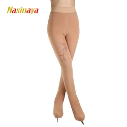 Figure Skating Training Competition Women's Pantyhose Patinaje Warm Artistic Gymnastics Dance Beige Color Clothing