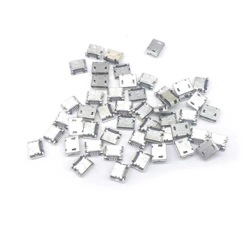 20 Pcs total Micro USB 5 Pin Flat DIP jack tail sockect Micro Usb Connector Port Sockect For Samsung Lenovo Huawei ZTE HTC ect