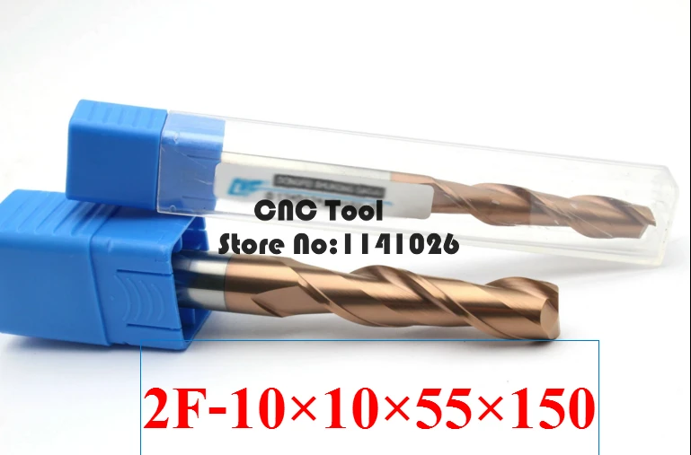 

1PCS HRC60 Extend carbide alloy Milling cutter 2Flute 2F-10*10*55*150L tungsten steel milling cutter,CNC milling tools, machine