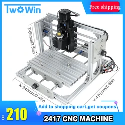 CNC 2417 DIY CNC Engraving Machine 3axis Mini Pcb Pvc Milling Machine Metal Wood Carving Machine Cnc Router GRBL Control