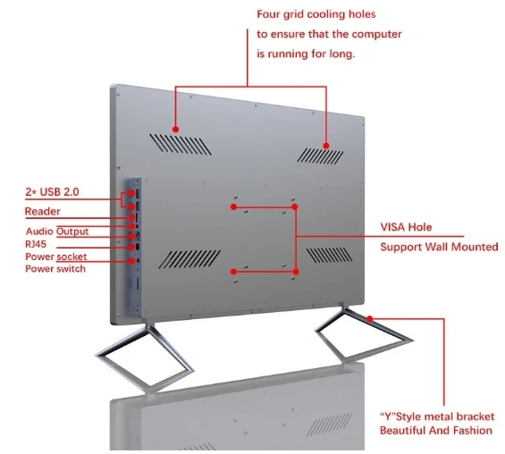 Grosir Pabrik Tiongkok Layar Tampilan LCD Komputer Desktop Quad Core 19 Inci Semua Dalam Satu PC