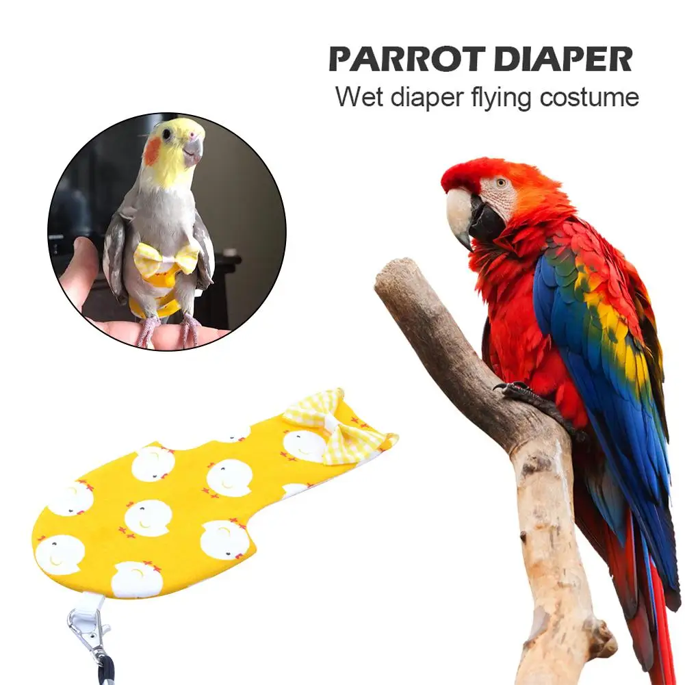 Pet Diaper Bird Clothes Parrot HarnessTraction Rope Adjustable Pet Bird Flying Clothes Strap Out Rope Parrot Harness Pet Rope