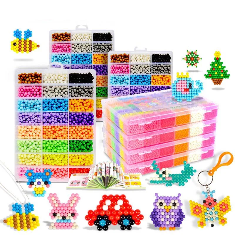 24 colori FAI DA TE Perle di Magia Animale Stampi A Mano Fare 3D Puzzle Per Bambini Educativi perle di Giocattoli per Bambini Incantesimo Ricostituire