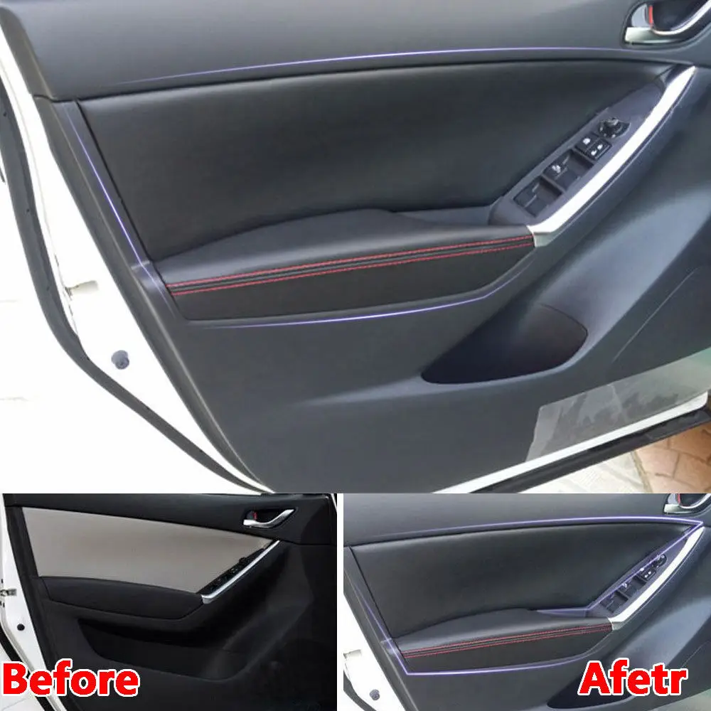 

For Mazda CX-5 CX5 2016 2017 Auto Door Panel + Armrest Surface Cover Trim PU Waterproof Guard Car-Covers Car Styling Accessories