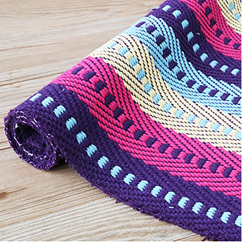 Reversible Hand Woven Cotton Throw Rugs, Machine Washable, Durable, Bedroom,Living Room, Kitchen, Laundry Room,Hallway,Bath