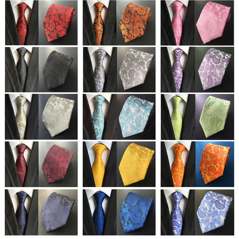 

Men High-grade Paisley Jacquard Formal Business Necktie Tie BWTHZ0002