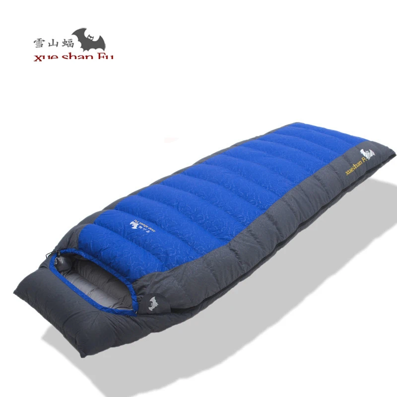 Xueshanfu 2500/2800/3000g White Duck Down Filling New Arrival Outdoor Camping Comfortable Breathable Winter Sleeping Bag