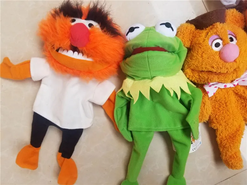 The Muppet show Puppet Frog Fozzie Bear Swedish Chef  Plush Stuffed Puppets Interactive toy Baby Kids Children Toys