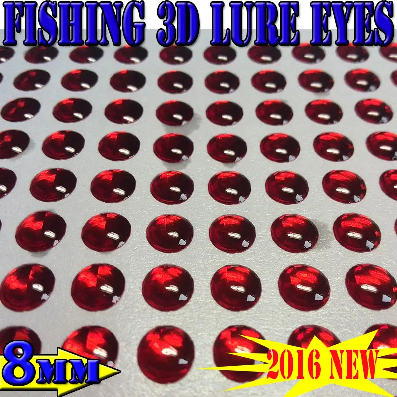 2018new artificial 3d fishing eyes  solid color fish eyes  size:8MM  quantity:400pcs/lot