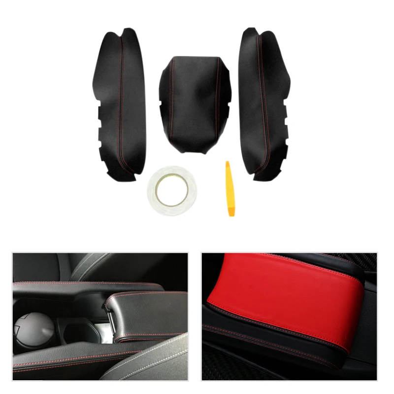 

3pcs/set Microfiber Leather Car Center Console Lid Armrest Box Protection Cover Mat For Honda Civic 10th Gen 2016 2017