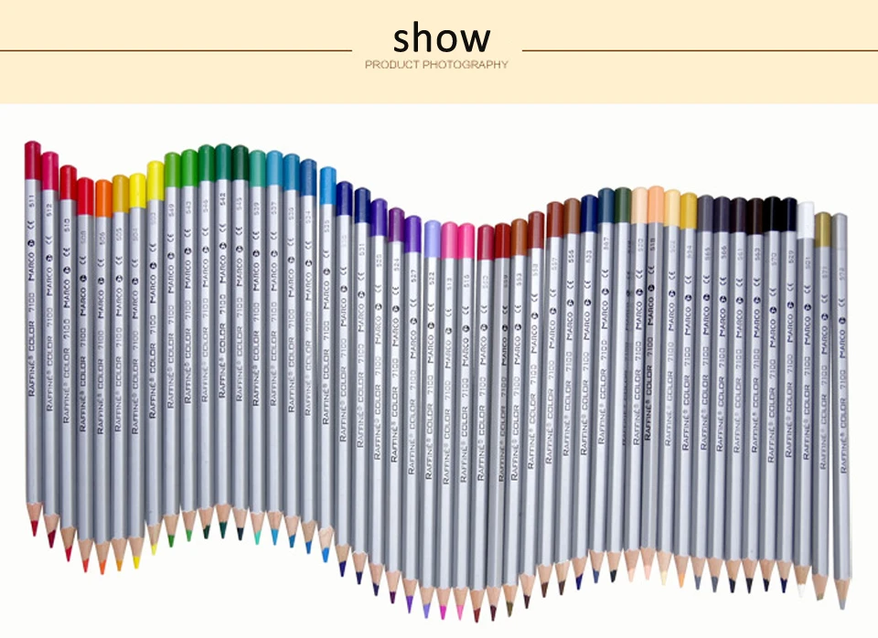 Marco raffine-カラーインク付きの鉛筆,アーティスト用の72色のセット