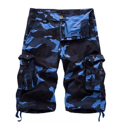 Short cargo camouflage militaire pour hommes, bermuda décontracté, grande taille 40, mode d'été, poches multiples, zones me Army, 2024