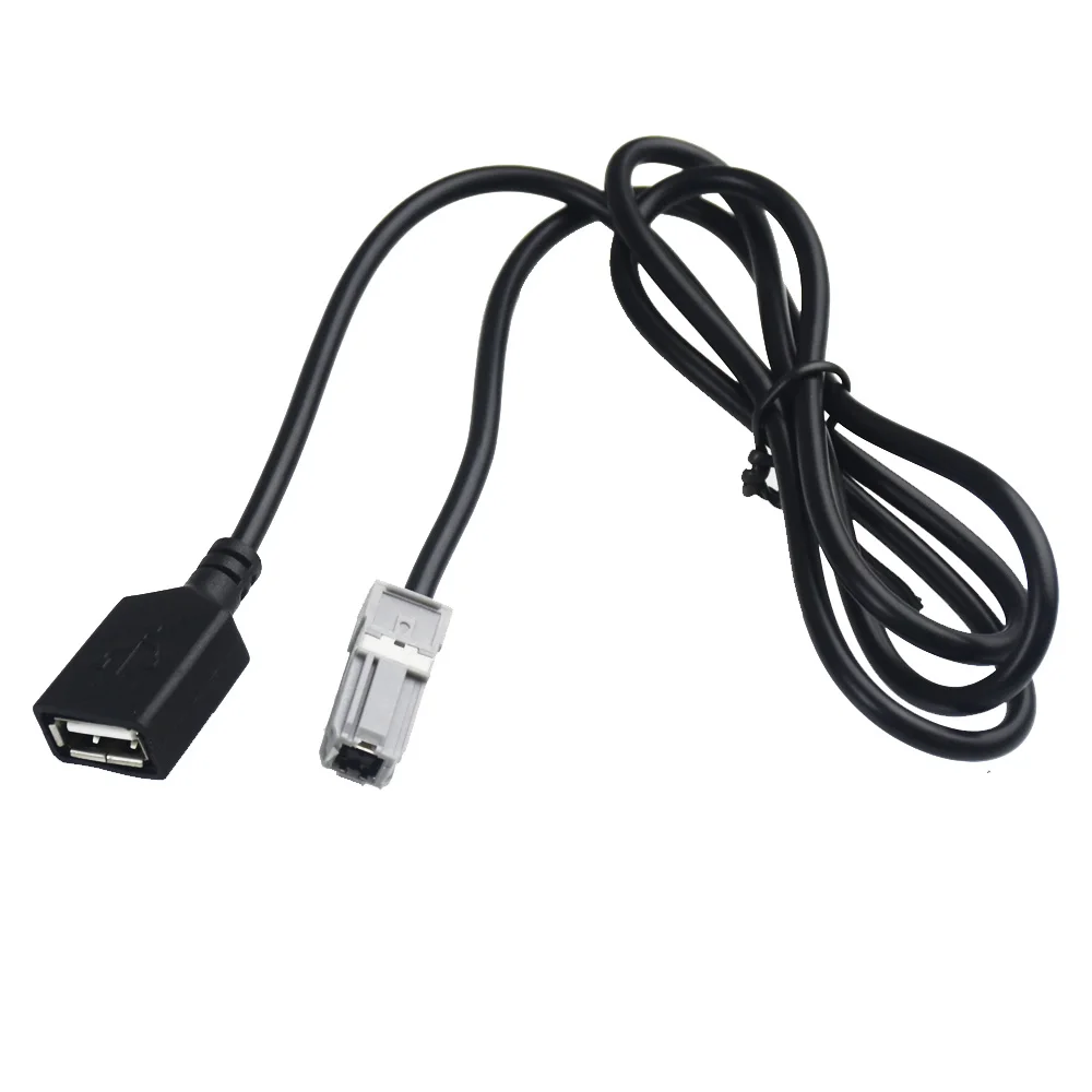 Car Aux Audio Input Media Data Wire Plug to USB Adapter Conector dla Toyota RAV4 EZ Verso Camry
