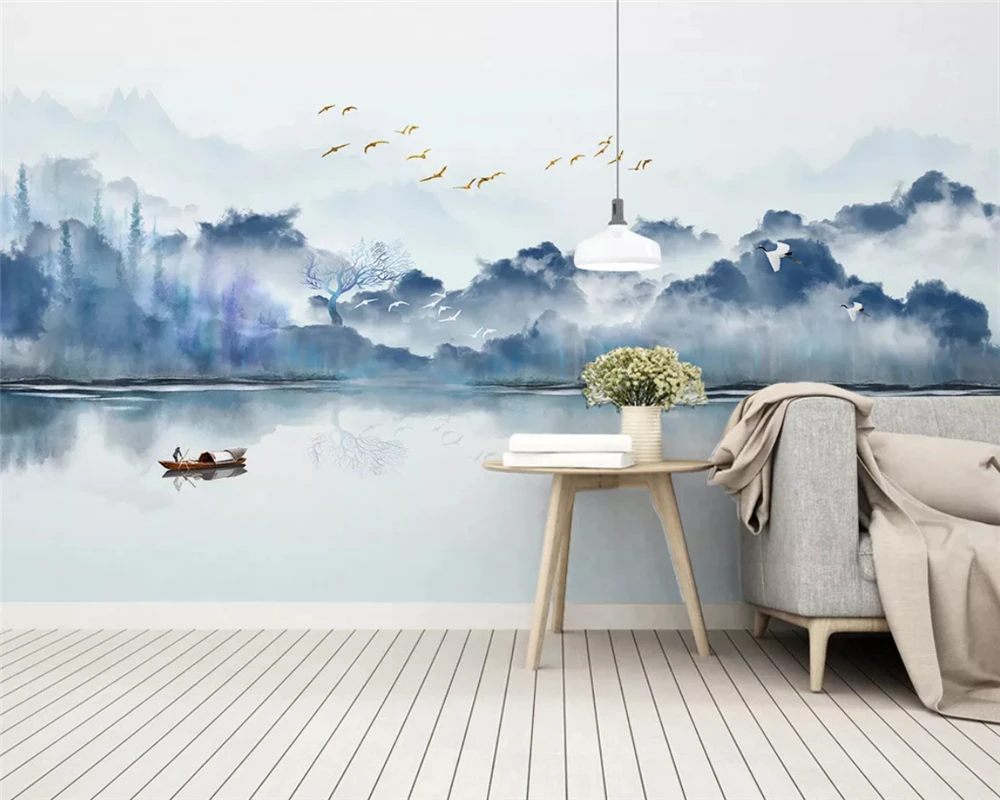 

beibehang Custom Modern Wallpaper Chinese Artistic Conception Abstract Landscape Living Room Background wall papers home decor