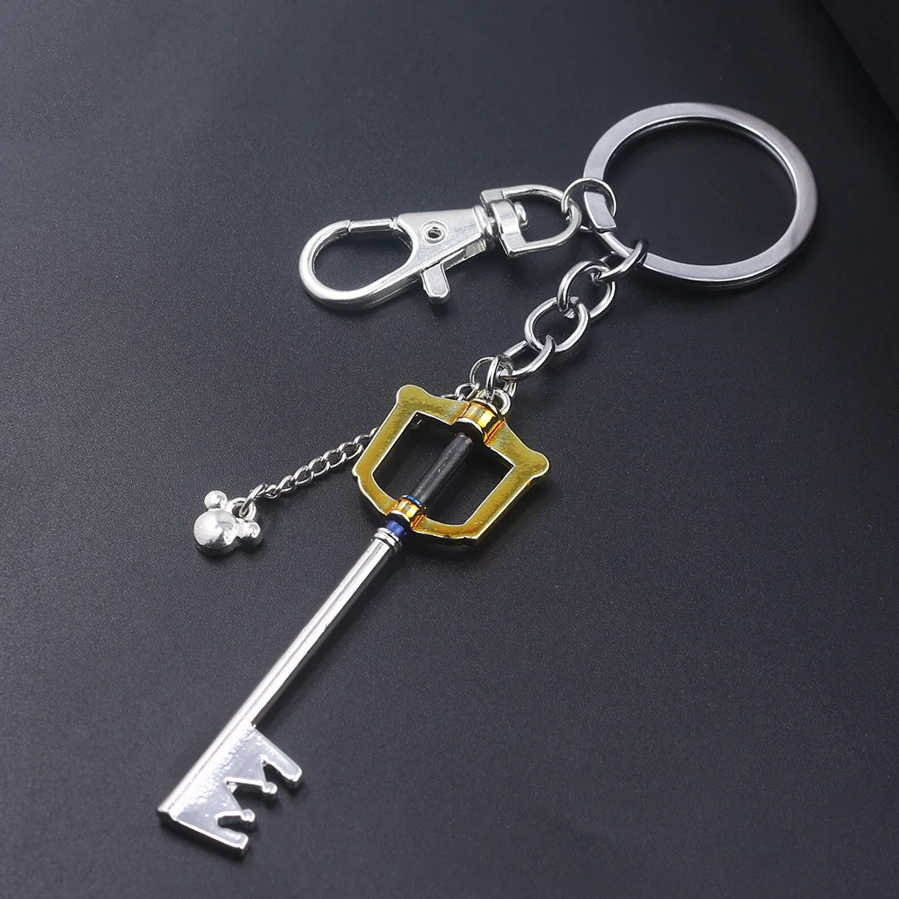 SG Hot Game Kingdom Hearts Key Keychains Sora Crown Roxas Keyblade Paopu Fruit Weapon Pendants Keyring For Men Car Jewelry Gift - view 6