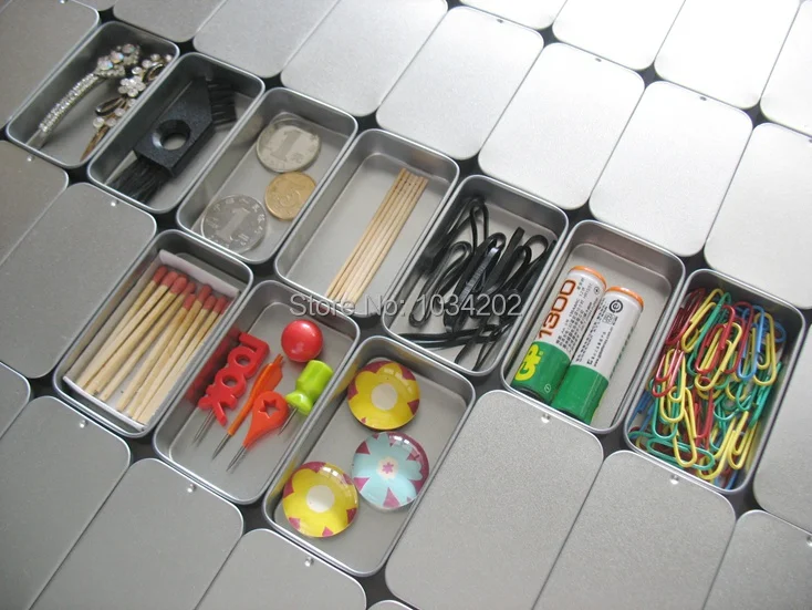 Free Shipping+Wholesale rectangle silver tin box,plain metal storage case bin tea gift box,320pcs/lot