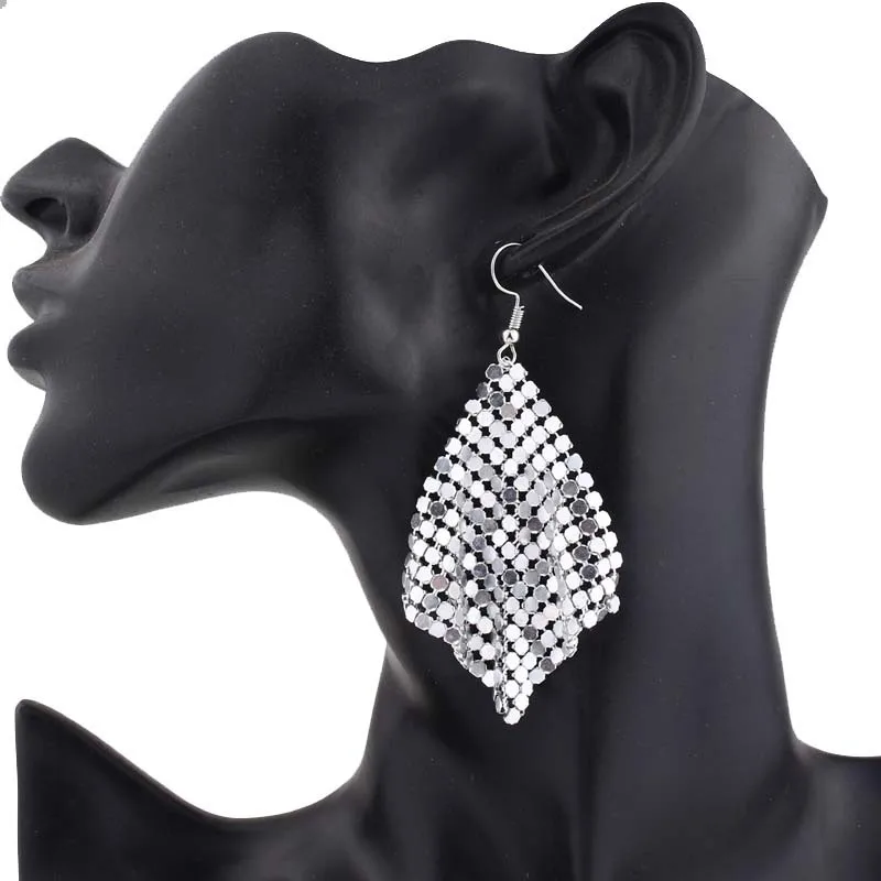 Fashion Jewelry Fashion Small Square Long Earrings Bride Evening Dress Jewelry Accessories New Wedding Earrings Dangle Earrings