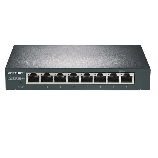 

Metal Cabinet, 8 Port 1000Mbps Gigabit Ethernet Switch, 10/100/1000Mpbs Ethernet Network Switches,Hub LAN,Full-duplex, Plug&Play