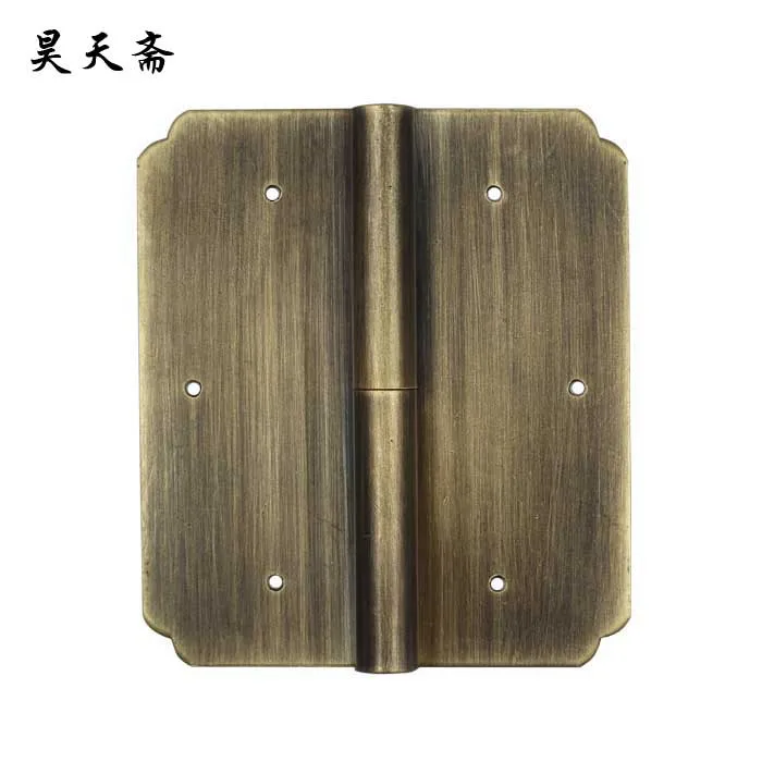 

[Haotian vegetarian] antique Ming and Qing furniture copper fittings / wardrobe hinge / copper hinge / shake skin HTF-014