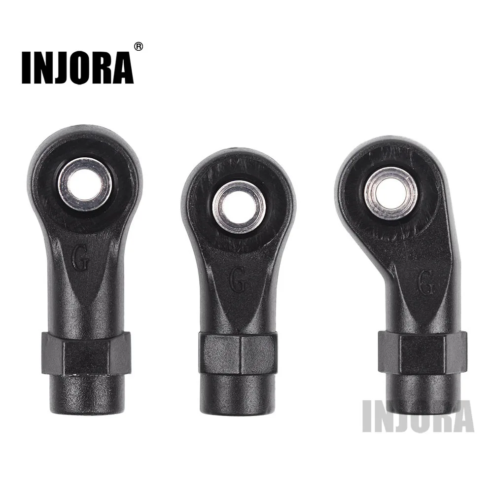 INJORA 10PCS Plastic Rod Ends Link Balls for 1/10 RC Crawler Car TRX-4 TRX4