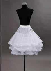 61901 In Stock White Black Ivory Red Tulle Short Knee Length 45cm Crinoline Petticoat 3 Layer Underskirt Fast Shipping 2016