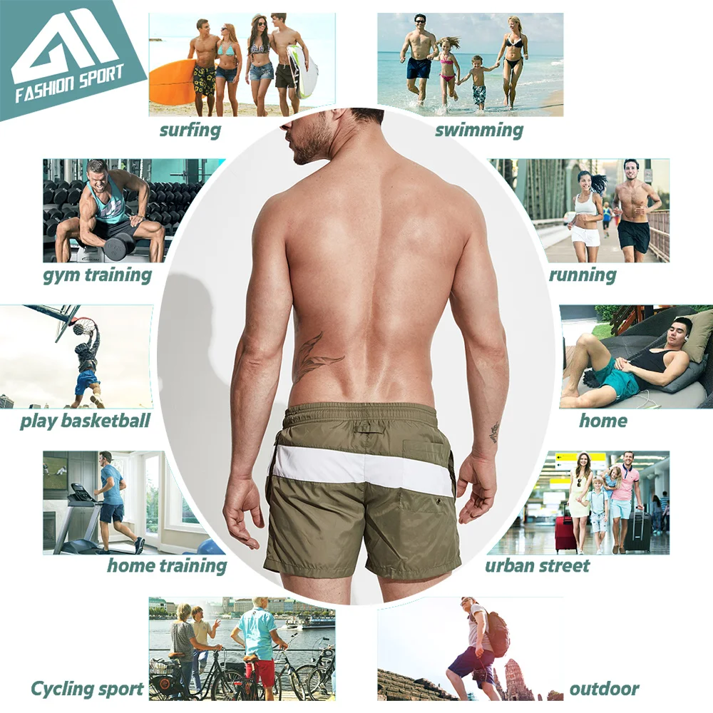 Desmiit Patchwork Herren Boards horts Sommer Strand Männer Bades horts Sport Sport Laufen Fitness studio Männer Bades horts Homewear dt73