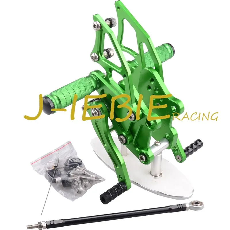 CNC Racing Rearset Adjustable Rear Sets Foot pegs Fit For Kawasaki NINJA EX300 300R 2013 2014 2015 GREEN