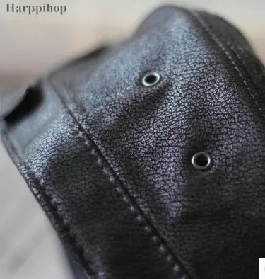 leather hat in winter Male grinding sand leather hat male  caps winter hat for man