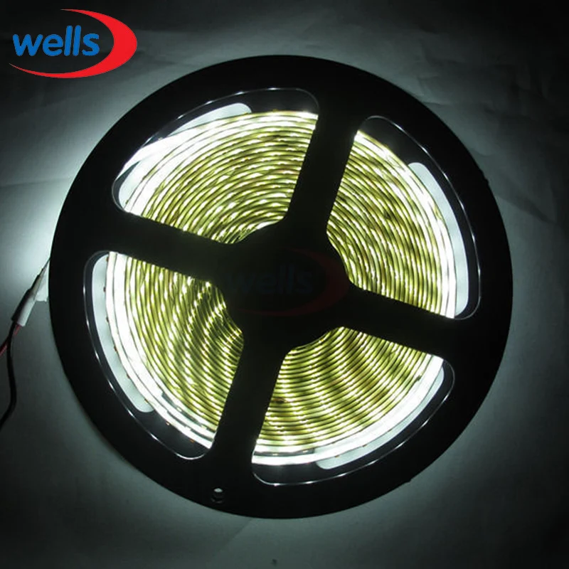 HQ 5M Superbright 5mm High Bright 3014 SMD 120leds/M White / Warm White/Red/Blue/Green/Yellow LED Strip DC12V Not Waterproof