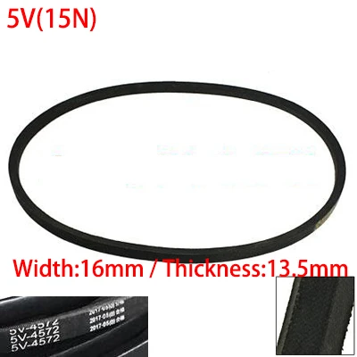 5V/15N 950/2413mm 1000/2540mm 16mm Width 13.5mm Thickness Rubber Groove Drive Transmission Band Wedge Wrapped Vee V Timing Belt