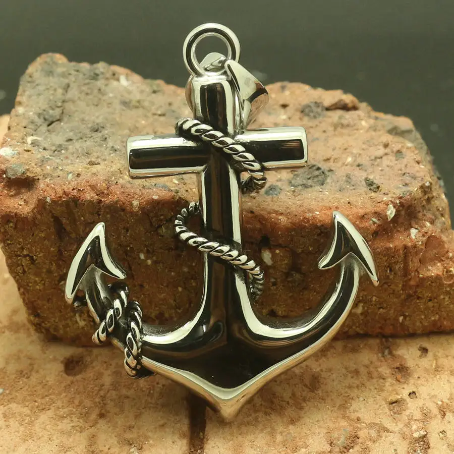 316L Stainless Steel Cool Punk Gothic Anchor Newest Pendant