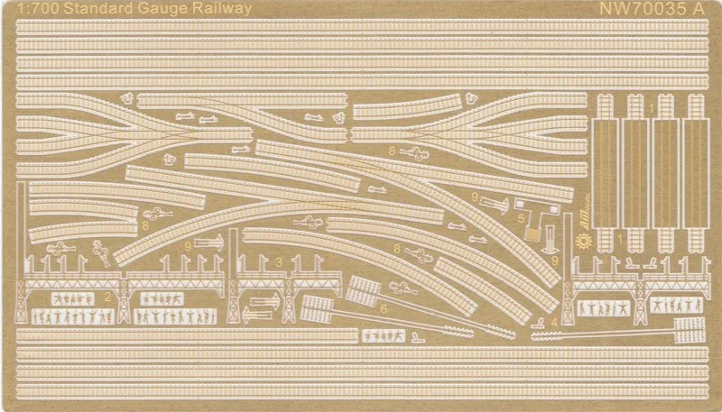 1/700 Standard Gauge Railway for Diorama Model Accessory