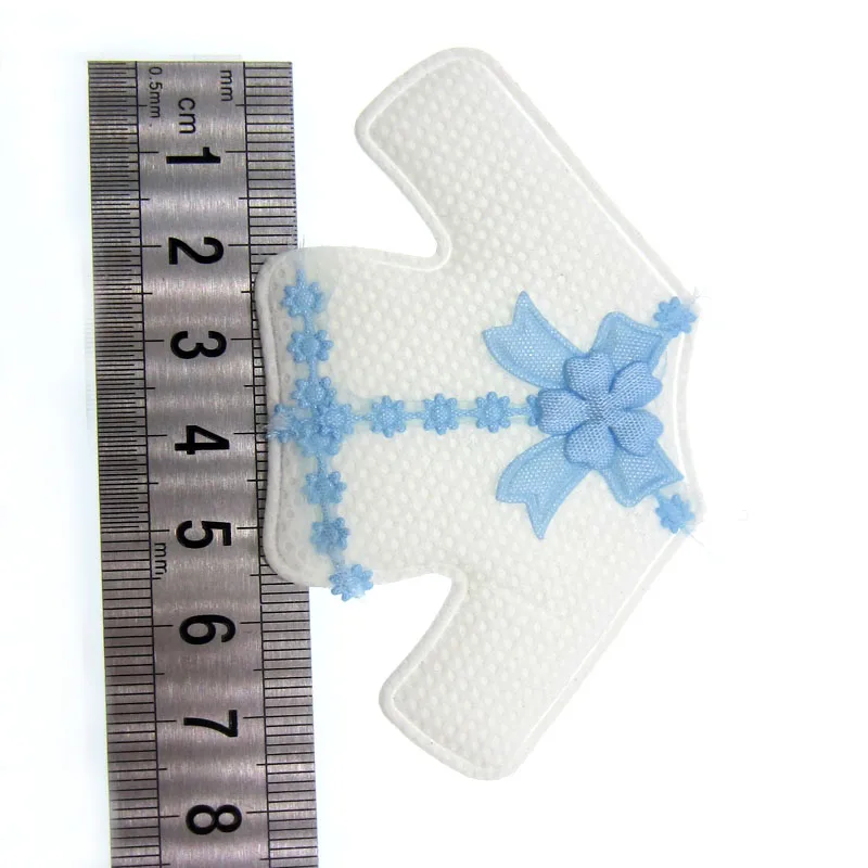 24Pcs Handmade Fabric Baby Cardigan Applique For Baby Shower Baptism Gender Reveal Party Table Embellishments Decoration