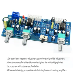 2.1 channel preamp board low pass filter preamp board subwoofer tone board HI-FI low pass board