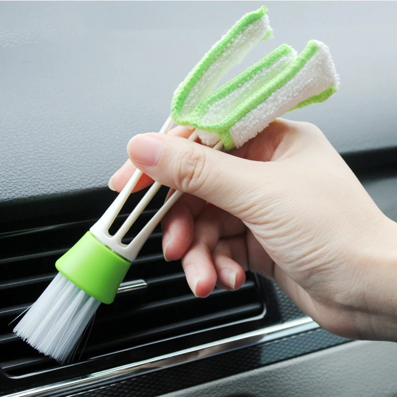 OVERE 1Pc Car Double-head Cleaning Brush Tool For Lada Granta Ford Fiesta Mondeo Kuga Fusion Ecosport Chevrolet Cruze Aveo