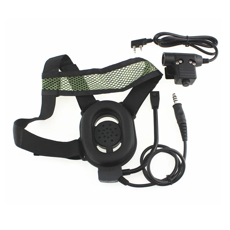 Tactical Bowman Elite II Radio Headset Earpiece With U94 Style PTT For Kenwood Portable Radio Baofeng UV-5R Walkie Talkie 2 Pin