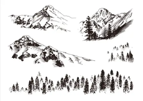 Snow Mountain / forest Transparent Clear Silicone Stamp/Seal for DIY scrapbooking/photo album Decorative clear stamp sheets