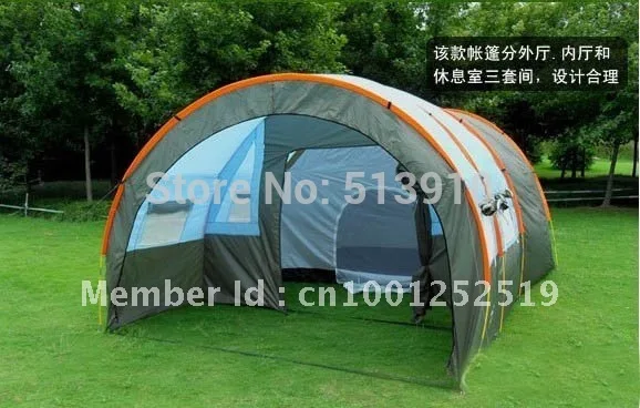 

10persons large family tent/camping tent/tunnel tent/1Hall 2room party tent