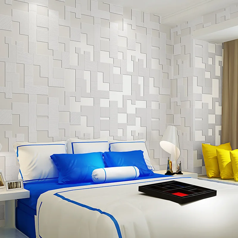 wallpaper for walls 3 d Modern Mosaic Reliefs Wallpaper Bedroom Living Room TV Background 3d Wallpaper papel de parede  murals