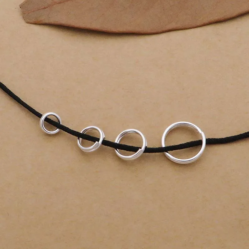 Genuine Real Pure Solid 925 Sterling Silver Double Open Jump Rings