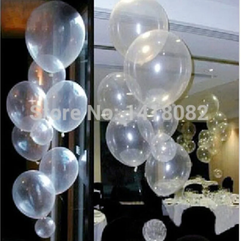 

(50pieces/lot)2.8 grams of transparent balloon 12inch latex balloon transparent clear wedding decoration