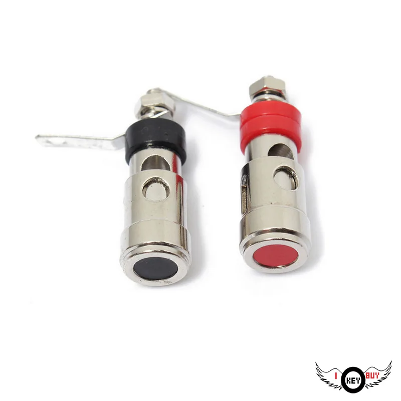 2pcs 4MM Binding Post Connector 40mm Push Style Free-Soldering HIFI Cable Terminals for Audio Video Speaker Amplifier Subwoofer