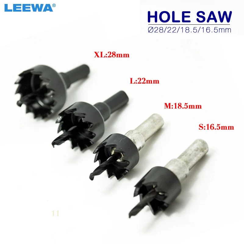 LEEWA 1pc New 28mm 22mm 18.5mm High-Speed Steel Hole Saw Drill Tool #CA4651