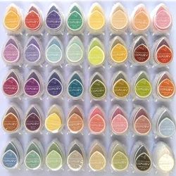 40 Colors Craft Matte Inkpad Rubber Stamp Partner Vintage Decor Premium Pigment Chalk Ink Water Drop Stamp Pads