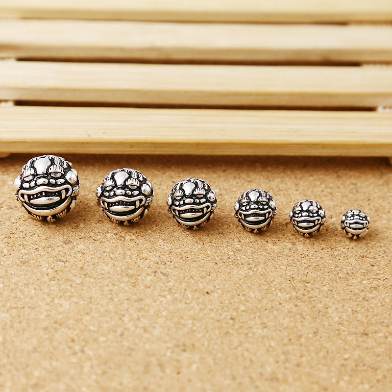 100% 925 Silver Pixiu  Guru Bead Lucky Animal Tibetan Mala's Guru Buddhist Prayer Beads Guru Bead