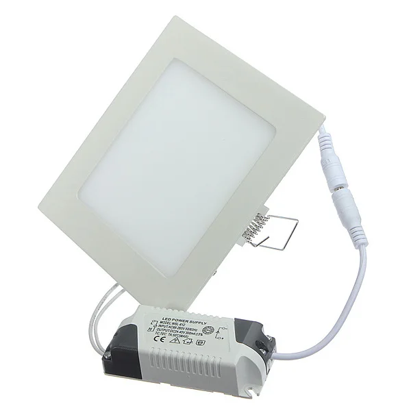 1pcs/lot Ultra thin design 3W 4W 6W 9W 12W 15W 25W AC85-265V LED ceiling recessed grid downlight / slim square panel light