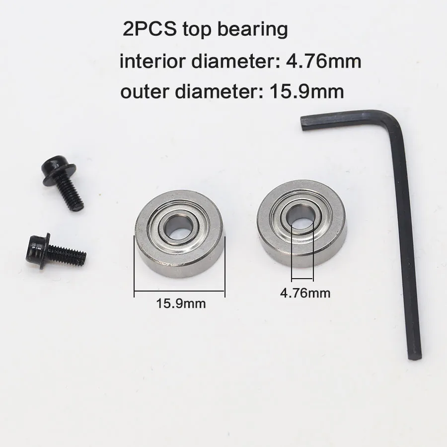 Top Mounted 1/2, 3/8, 3/4 Bearing & Stop Ring for 1/4\